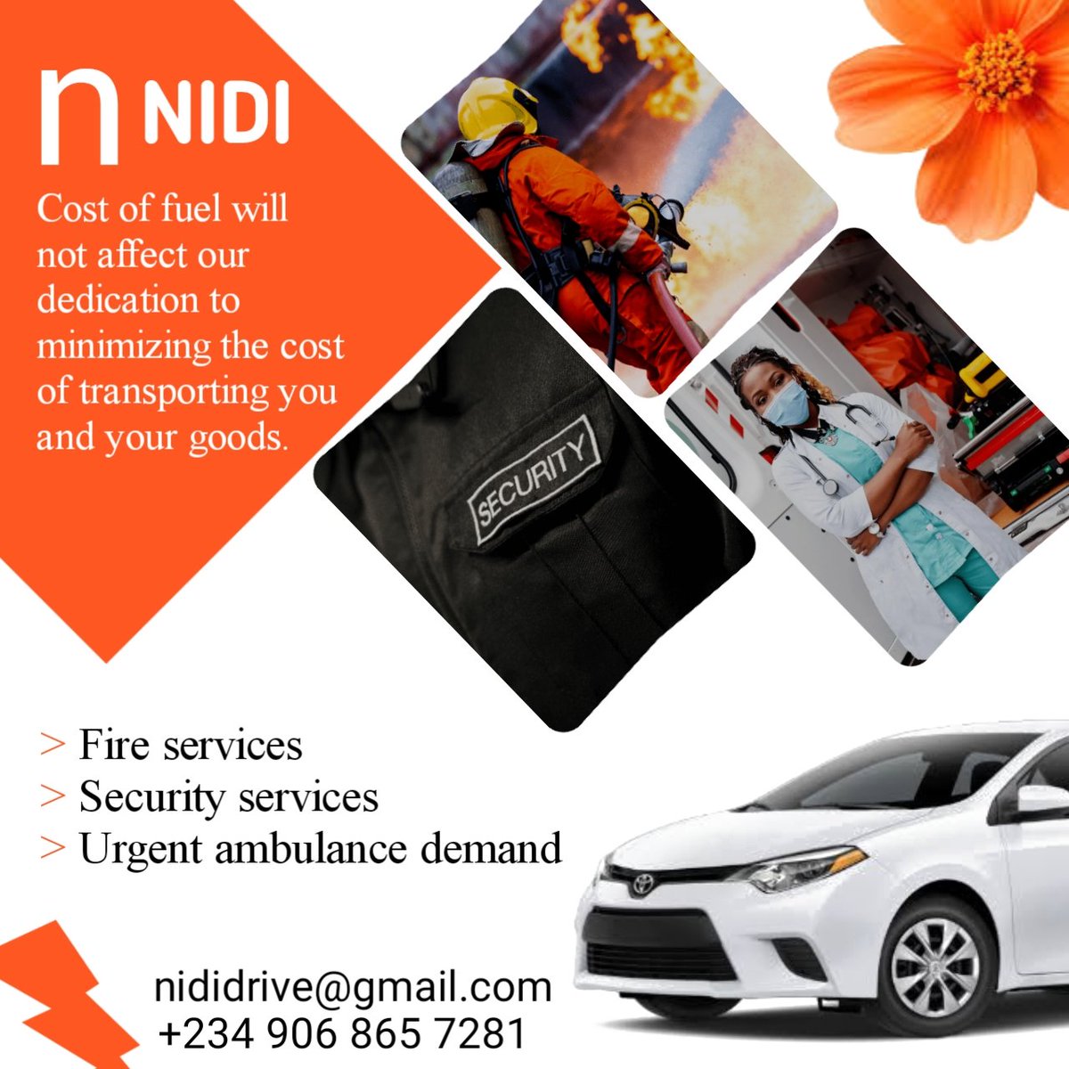 <a href="/UseNidi/">Nidi (On-demand Chauffeur Emergency & Logistics)</a> NIDI could be there for you anytime, anywhere.
I so much love the brand, this is just a free design for them, a support from Greclone to what they are building.