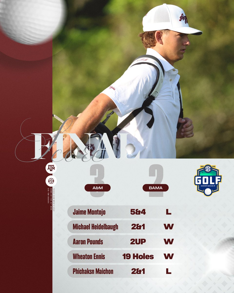 Competing in a Championship Sunday!

The Aggies face Florida for the SEC 🏆.

#GigEm | 👍 | #BTHOthefield