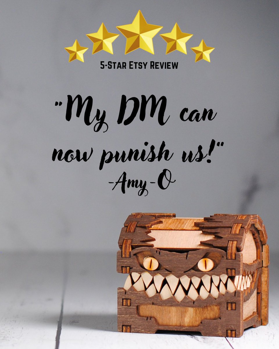 talonclaw's tweet image. Looks like this Mimic box is already causing chaos at the table. 😈🎲 DM-approved for maximum mischief!

#Mimic #DND #DiceBox #TabletopGaming #RPGAccessories #GameNight #CriticalHit&quot;