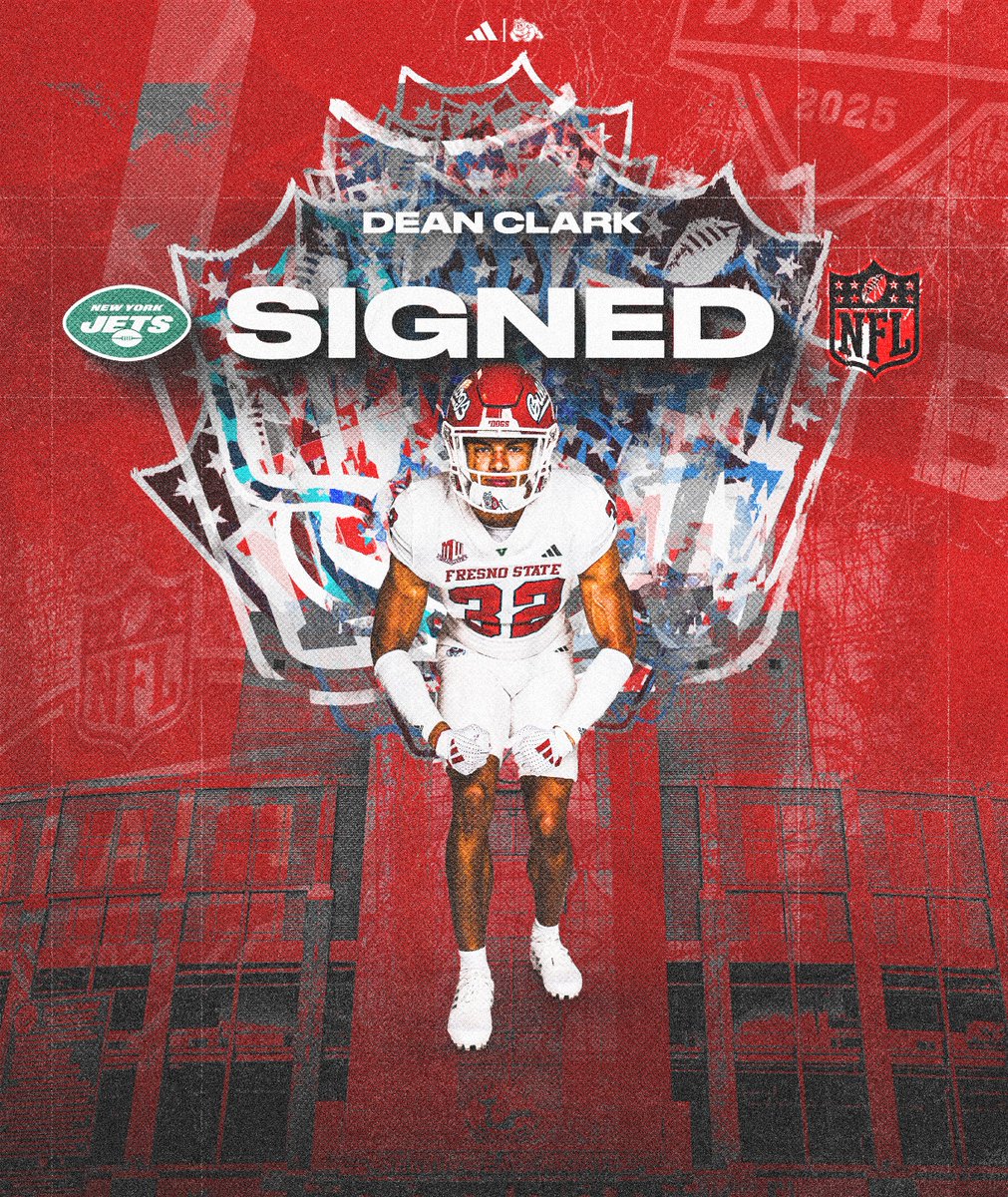 Fresno State Football (@fresnostatefb) on Twitter photo he's headed to NYโ๏ธ
Congratulations to <a href="/19Deanclark/">Dean Clark</a> on signing with the <a href="/nyjets/">New York Jets</a> ๐ค he's headed to NYโ๏ธ
Congratulations to <a href="/19Deanclark/">Dean Clark</a> on signing with the <a href="/nyjets/">New York Jets</a> ๐ค