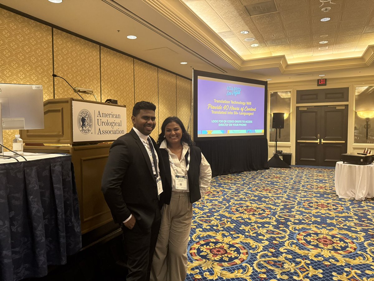 Weill Cornell Medicine Urology (@wcmurology) on Twitter photo Congratulations to Aaron Gurayah, MD (<a href="/AGurayah/">Aaron Gurayah, MD</a>), PGY2 resident, for winning best poster for his research on barriers to prostate cancer screening under the mentorship of Dr. Meena Davuluri (<a href="/MeenaDavuluri/">Meena Davuluri, MD, MPH</a>) at #AUA25!
We are so proud of you! Congratulations to Aaron Gurayah, MD (<a href="/AGurayah/">Aaron Gurayah, MD</a>), PGY2 resident, for winning best poster for his research on barriers to prostate cancer screening under the mentorship of Dr. Meena Davuluri (<a href="/MeenaDavuluri/">Meena Davuluri, MD, MPH</a>) at #AUA25!
We are so proud of you!