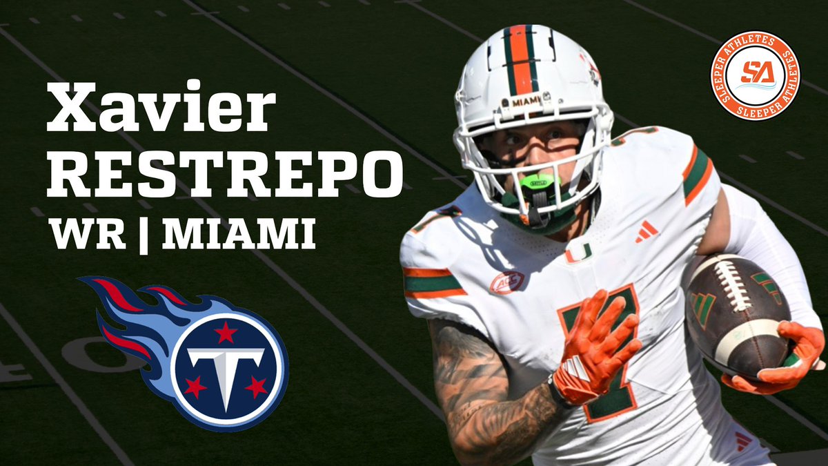 Sleeper Athletes (@sleeperath1etes) on Twitter photo #DeerfieldBeach HS (FL) alum & #Miami #Hurricanes WR Xavier Restrepo (<a href="/XavierRestrepo1/">Xavier Restrepo</a>) will reunite with Cam Ward and sign with the #Tennessee #Titans as an UDFA #DeerfieldBeach HS (FL) alum & #Miami #Hurricanes WR Xavier Restrepo (<a href="/XavierRestrepo1/">Xavier Restrepo</a>) will reunite with Cam Ward and sign with the #Tennessee #Titans as an UDFA