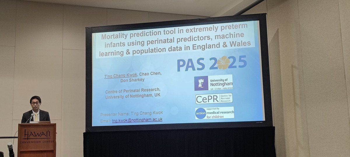 Aarti Mistry (@aartimistry5) on Twitter photo <a href="/TngChang/">Tng Chang Kwok</a> presenting his work on the Nottingham EPI tool , using machine learning and relevant predictors to estimate neonatal mortality in <28weeks <a href="/MedicineUoN/">Uni of Nottingham School of Medicine #WeAreUoN</a> <a href="/PASMeeting/">Pediatric Academic Societies</a> <a href="/TngChang/">Tng Chang Kwok</a> presenting his work on the Nottingham EPI tool , using machine learning and relevant predictors to estimate neonatal mortality in <28weeks <a href="/MedicineUoN/">Uni of Nottingham School of Medicine #WeAreUoN</a> <a href="/PASMeeting/">Pediatric Academic Societies</a>