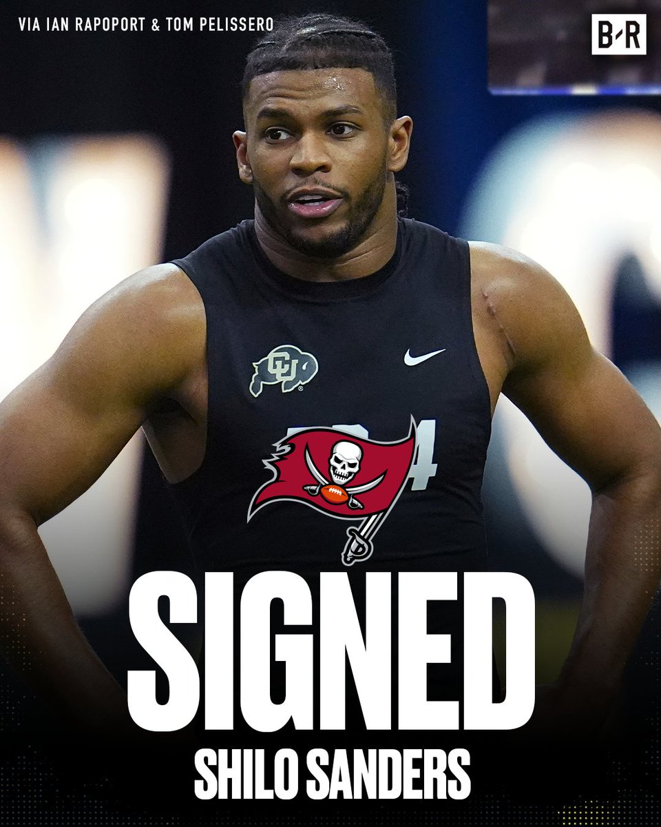 Bleacher Report (@bleacherreport) on Twitter photo Colorado S Shilo Sanders has signed with the Buccaneers 🔥
Per <a href="/RapSheet/">Ian Rapoport</a>, <a href="/TomPelissero/">Tom Pelissero</a> Colorado S Shilo Sanders has signed with the Buccaneers 🔥
Per <a href="/RapSheet/">Ian Rapoport</a>, <a href="/TomPelissero/">Tom Pelissero</a>