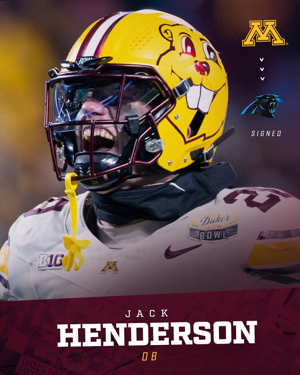 GopherFootball's tweet image. .@jack12henderson ✍️ @Panthers 

#pROWGophers | #RTB