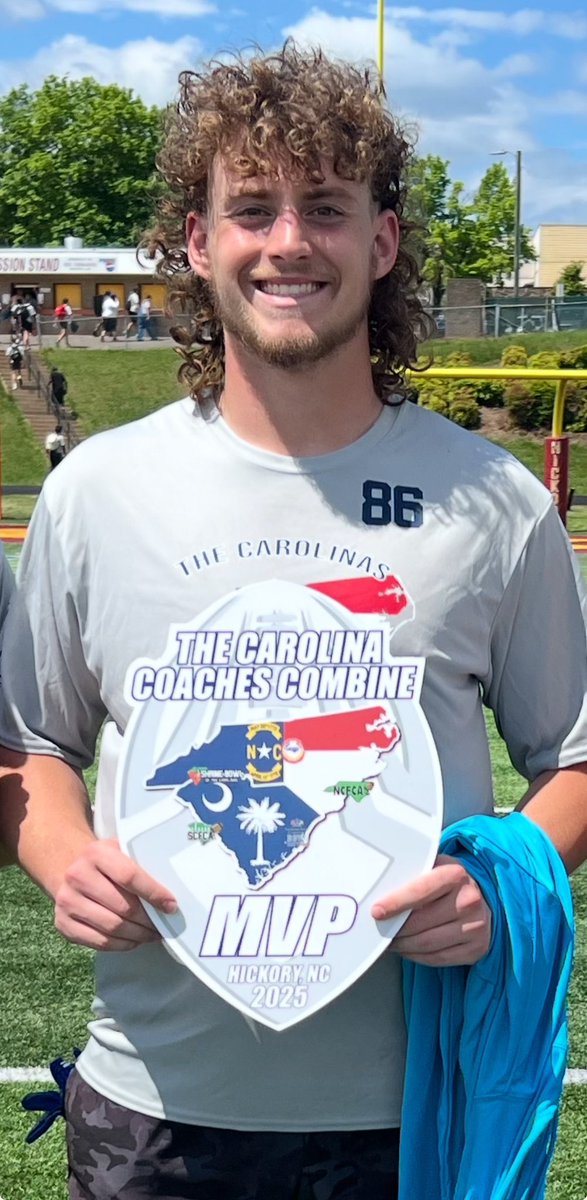 GavinBarber2026's tweet image. Had an absolutely great day out at the @CoachesCombines and went out there and showed what I could do. Excited to get the award of camp MVP‼️My QB @BrodyNorman15 had a great day as well and balled out winning awards too‼️@Mooresville_FB @CoachZMayo @mfarrellsports