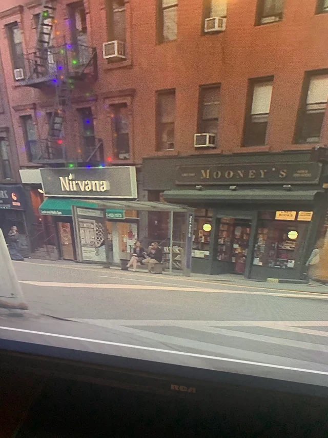 tloganchapman's tweet photo. Most likely late to the lore of #YouNetflix but I never realized “Nirvana” was a store next to Mooney’s! Anavrin (Nirvana spelled backwards) is where Joe meets Love in S2! NYC lifestyle, opposite to LA where Joe creates a whole new life… Incredible.  #YouSeason5 https://t.co/rBLJR8LzIq