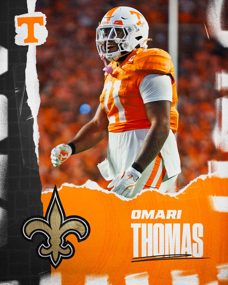 Tennessee Football (@vol_football) on Twitter photo The journey continues in NOLA! ✍️
<a href="/901_sxvxge/">Omari "Big O" Thomas🏴</a> ➡️ <a href="/Saints/">New Orleans Saints</a>
#Saints The journey continues in NOLA! ✍️
<a href="/901_sxvxge/">Omari "Big O" Thomas🏴</a> ➡️ <a href="/Saints/">New Orleans Saints</a>
#Saints