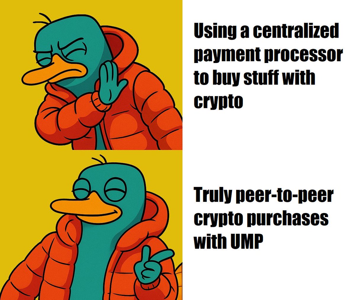 If you're a real crypto user and want to sell stuff with UMP, hit us up.