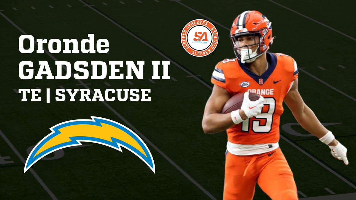 Sleeper Athletes (@sleeperath1etes) on Twitter photo #AmericanHeritags HS (FL) alum & #Syracuse #Orange TE Oronde Gadsden II (<a href="/Orondegii/">Oronde Gadsden II</a>) selected in the 5th Round, 165th Pick Overall by the #LosAngeles #Chargers #NFLDraft2025 #NFLDraft #AmericanHeritags HS (FL) alum & #Syracuse #Orange TE Oronde Gadsden II (<a href="/Orondegii/">Oronde Gadsden II</a>) selected in the 5th Round, 165th Pick Overall by the #LosAngeles #Chargers #NFLDraft2025 #NFLDraft