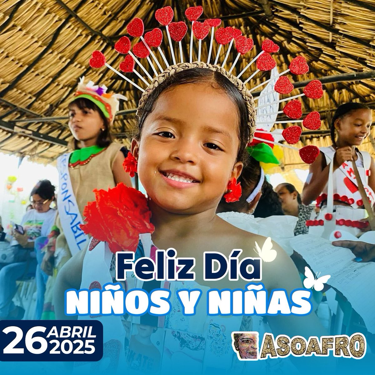 ASOAFRO296890's tweet photo. ¡Feliz Día del Niño y la Niña! ✨♥️

ASOAFRO), celebra la alegría, la creatividad y el poder de soñar de cada niño y niña San Onofrino. ♥️🥳🎊👧🏽👦🏽
�Hoy honramos sus raíces, sus juegos, sus risas y su derecho a crecer con amor, identidad y orgullo. 🎊✨👏🏽🥳

#DíaDelNiñoYNiña https://t.co/asnGSpQyxJ