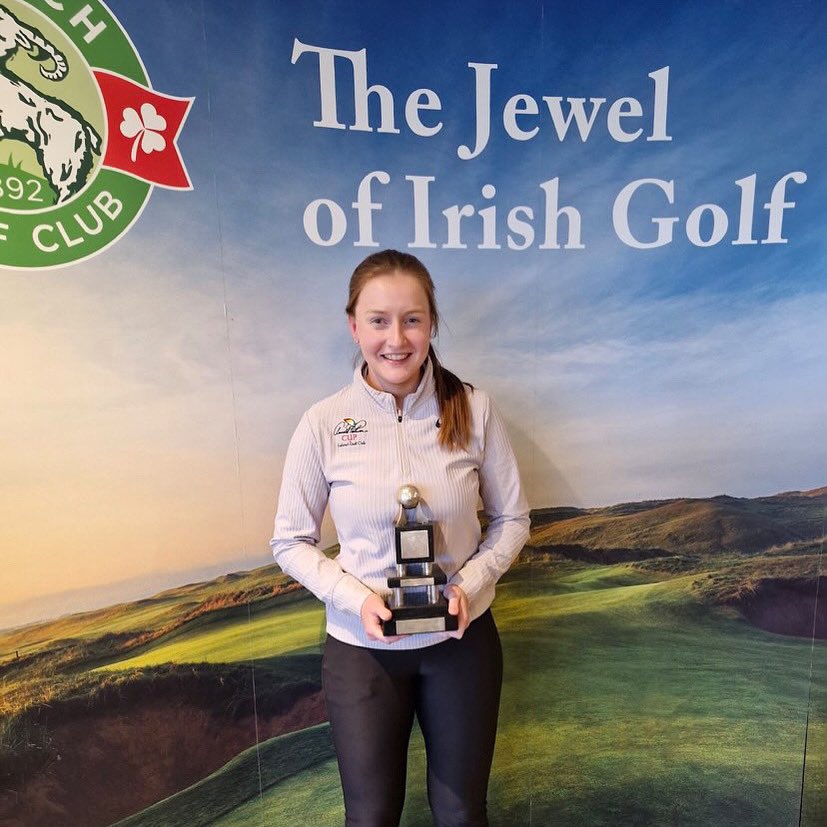 Kate Lanigan wins 🏆 Lahinch Women's Scratch Cup 

After an opening round of 3 under Kate Lanigan was tied for the lead with Ella Cantwell, Kate would add a second 3 under in the afternoon to take home Vaughan Trophy with a four shot victory 

Ella Cantwell 🥈 ( 2 under) 

Aideen