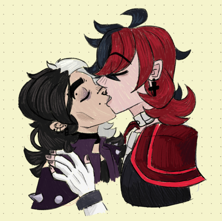 Beanzebub's tweet photo. Men kissing, no way

#art #OC #Dislyte #YamatoDislyte https://t.co/9pEtWt2zQP