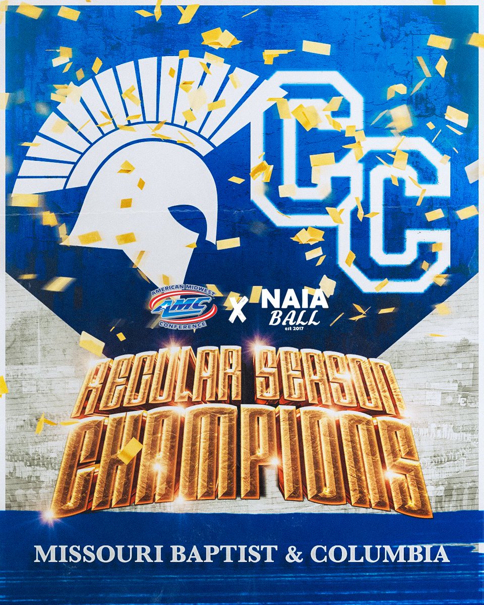 NAIA Ball (@naiaball) on Twitter photo 🚨 Missouri Baptist (37-9) and Columbia (MO) (39-7) are American Midwest Conference Regular Season Co-Champions. MBU will be the #1 seed in the conference tournament next week via run-differential tie-breakers
<a href="/MBU_baseball/">Missouri Baptist Baseball</a> <a href="/MBUAthletics/">Missouri Baptist Athletics</a> <a href="/cougpen/">Columbia College Baseball</a> <a href="/ColumbiaCougars/">Columbia Cougars</a> <a href="/AMCSports/">American Midwest Conference</a> 🚨 Missouri Baptist (37-9) and Columbia (MO) (39-7) are American Midwest Conference Regular Season Co-Champions. MBU will be the #1 seed in the conference tournament next week via run-differential tie-breakers
<a href="/MBU_baseball/">Missouri Baptist Baseball</a> <a href="/MBUAthletics/">Missouri Baptist Athletics</a> <a href="/cougpen/">Columbia College Baseball</a> <a href="/ColumbiaCougars/">Columbia Cougars</a> <a href="/AMCSports/">American Midwest Conference</a>