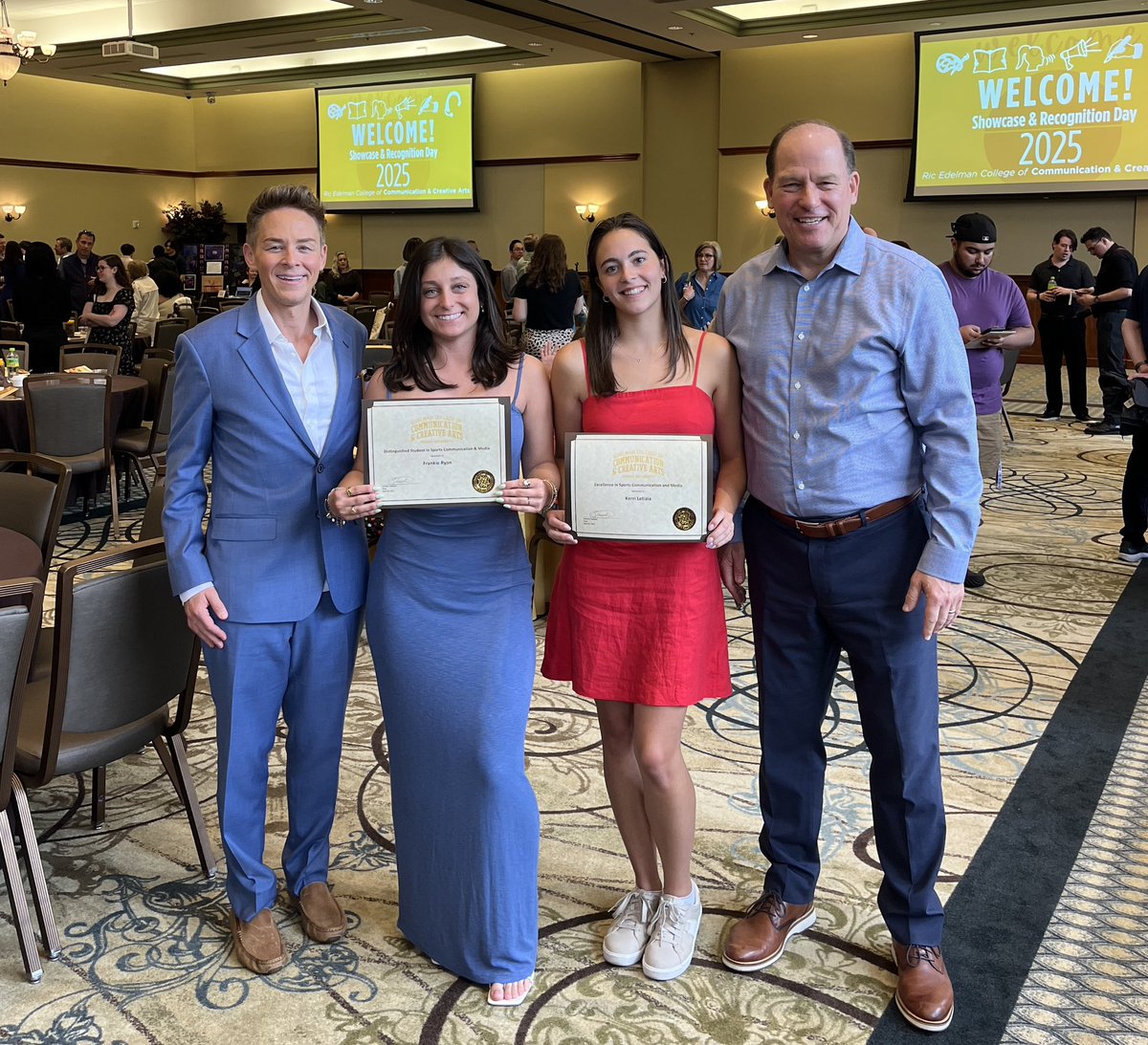 Sports Communication & Media (@rowansportscam) on Twitter photo Congratulations to our program’s top two award winners at the <a href="/RowanCCCA/">Edelman CCCA</a> Showcase & Recognition Day. Kerri Letizia received the Excellence in Sports CaM award and Frankie Ryan was recognized as Distinguished Student in Sports CaM. Well deserved honor for two impressive seniors! Congratulations to our program’s top two award winners at the <a href="/RowanCCCA/">Edelman CCCA</a> Showcase & Recognition Day. Kerri Letizia received the Excellence in Sports CaM award and Frankie Ryan was recognized as Distinguished Student in Sports CaM. Well deserved honor for two impressive seniors!