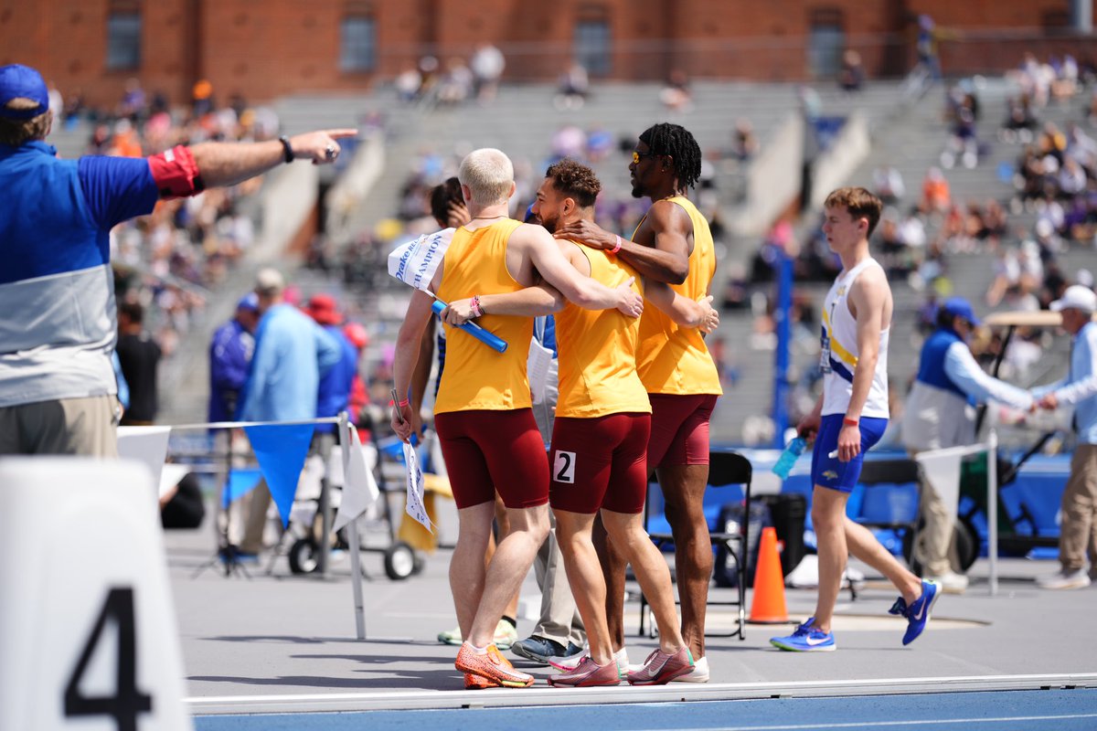 Sprint Med Champs, Iowa State. 

Mikey, Ty, Dugion &amp; Darius go 3:17.23 for the Drake Relays SMR title, ISU’s 3rd in the event and first since 2021. 

#CycloneSZN