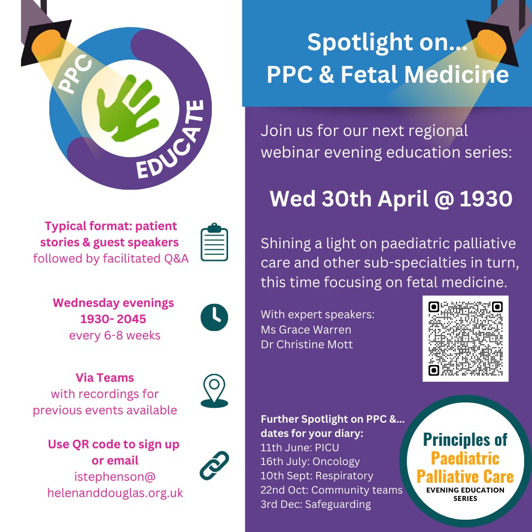 Nothing to do on a Wednesday night? Look no further: join us for our next in the series, this time focusing on Paediatric Palliative Care &amp; Fetal Medicine. Book now on forms.office.com/e/UVgqGapjgt