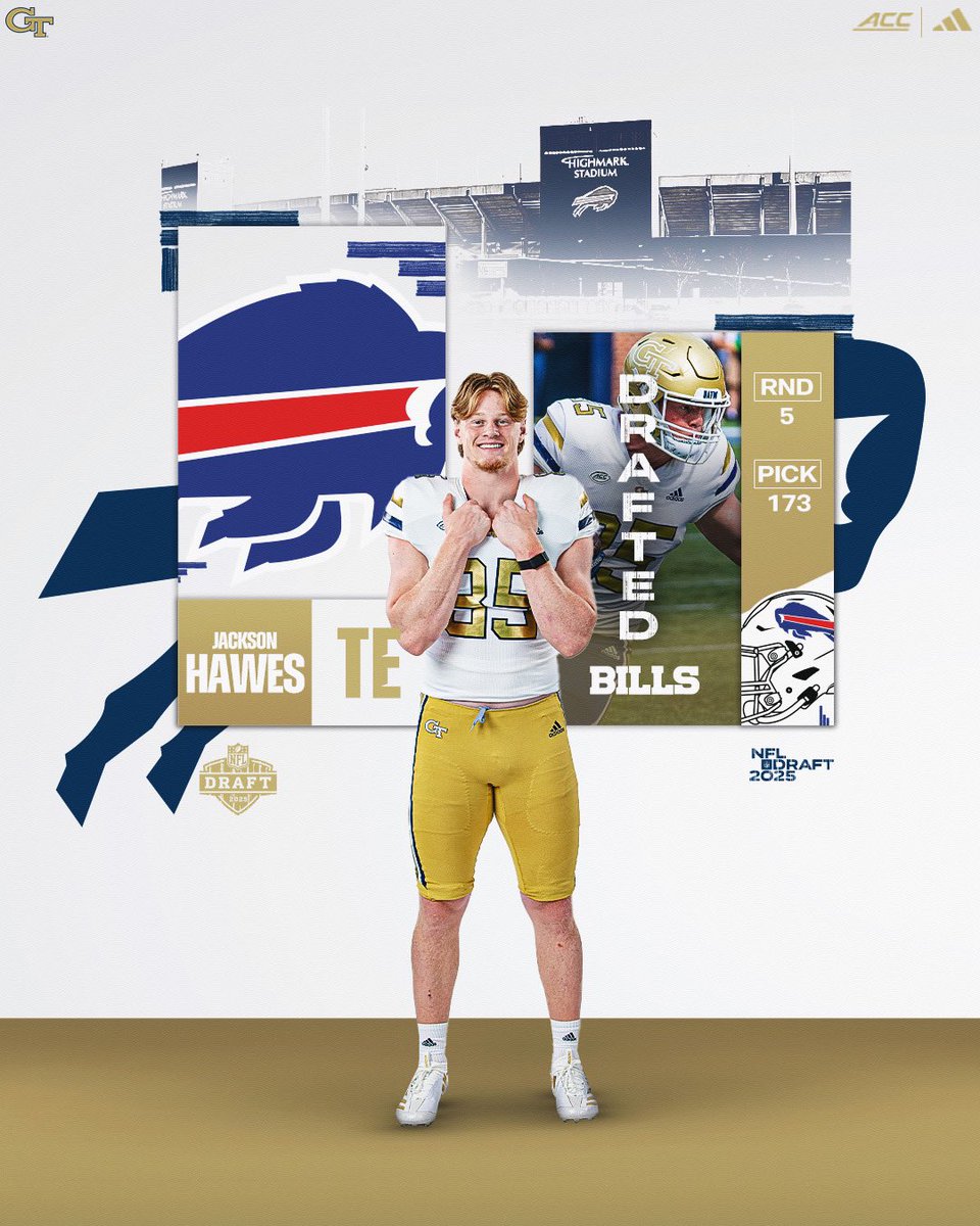 Georgia Tech Football (@georgiatechfb) on Twitter photo From The Flats to Bills Mafia!
Congratulations, <a href="/12hawes12/">Jackson Hawes</a> β our newest Pro Jacket!
#NFLDraft
#ProJackets
#StingEm π From The Flats to Bills Mafia!
Congratulations, <a href="/12hawes12/">Jackson Hawes</a> β our newest Pro Jacket!
#NFLDraft
#ProJackets
#StingEm π