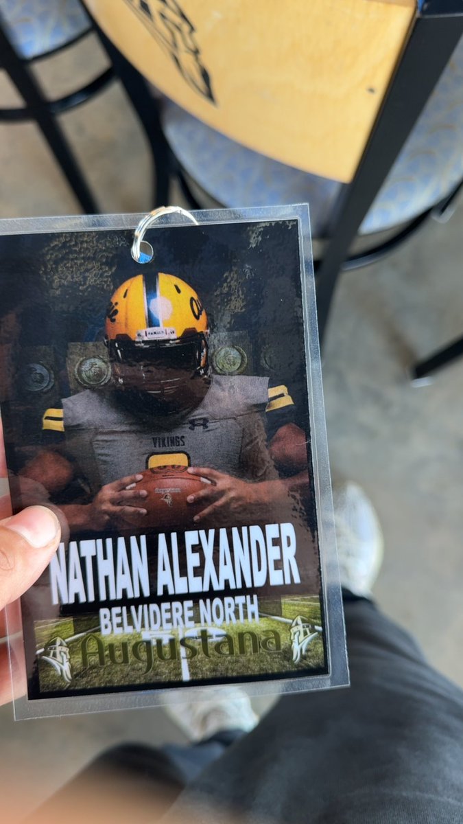 Nathan alexander (@nathan_alexand3) on Twitter photo Thank you <a href="/BrianKrier11/">Brian Krier</a> <a href="/Coach19Bell/">Stephen Bell</a> <a href="/Coachragone/">David Ragone</a> for the junior day I had a great time watching practice meeting the team and the coaching staff.
<a href="/AugieILfootball/">Augustana Football</a> <a href="/PrepRedzoneIL/">Prep Redzone Illinois</a> <a href="/CSAPrepStar/">PREPSTAR</a> <a href="/TopGunQB/">COACH HOFF</a> <a href="/catapultstop/">NIEL STOPCZYNSKI | CATAPULT</a> <a href="/CoachBigPete/">Peter "Coach Big Pete" Leinweber</a> Thank you <a href="/BrianKrier11/">Brian Krier</a> <a href="/Coach19Bell/">Stephen Bell</a> <a href="/Coachragone/">David Ragone</a> for the junior day I had a great time watching practice meeting the team and the coaching staff.
<a href="/AugieILfootball/">Augustana Football</a> <a href="/PrepRedzoneIL/">Prep Redzone Illinois</a> <a href="/CSAPrepStar/">PREPSTAR</a> <a href="/TopGunQB/">COACH HOFF</a> <a href="/catapultstop/">NIEL STOPCZYNSKI | CATAPULT</a> <a href="/CoachBigPete/">Peter "Coach Big Pete" Leinweber</a>