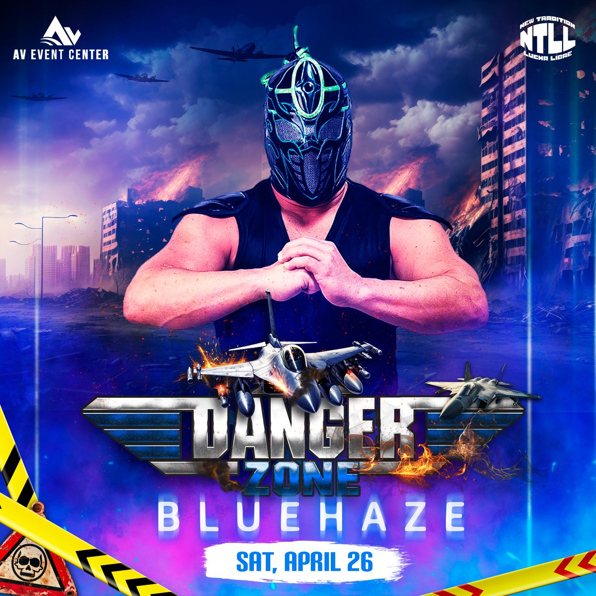 NinjaMack1's tweet photo. Today
@ntluchalibre presents
"Danger Zone Blue Haze"
AV Event Center
🚪open at 5pm
@alexhammerstone vs @NinjaMack1
#hammerstone #ninjamack #luchalibre #lucha #luchaninja #kamikazeninja #ntll #bluehaze https://t.co/ZhhLoG8cGj