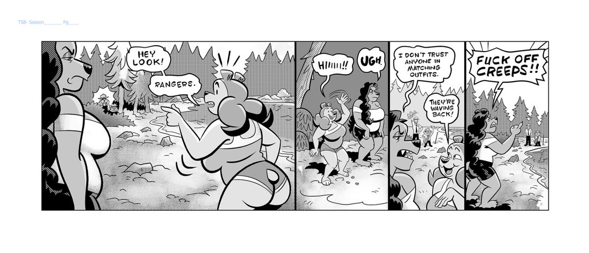 ButtOven's tweet photo. Giant bear women terrorizing a national park! Horny jokes and standing up to manipulate corporations!! https://t.co/yMXm1IlbSI
