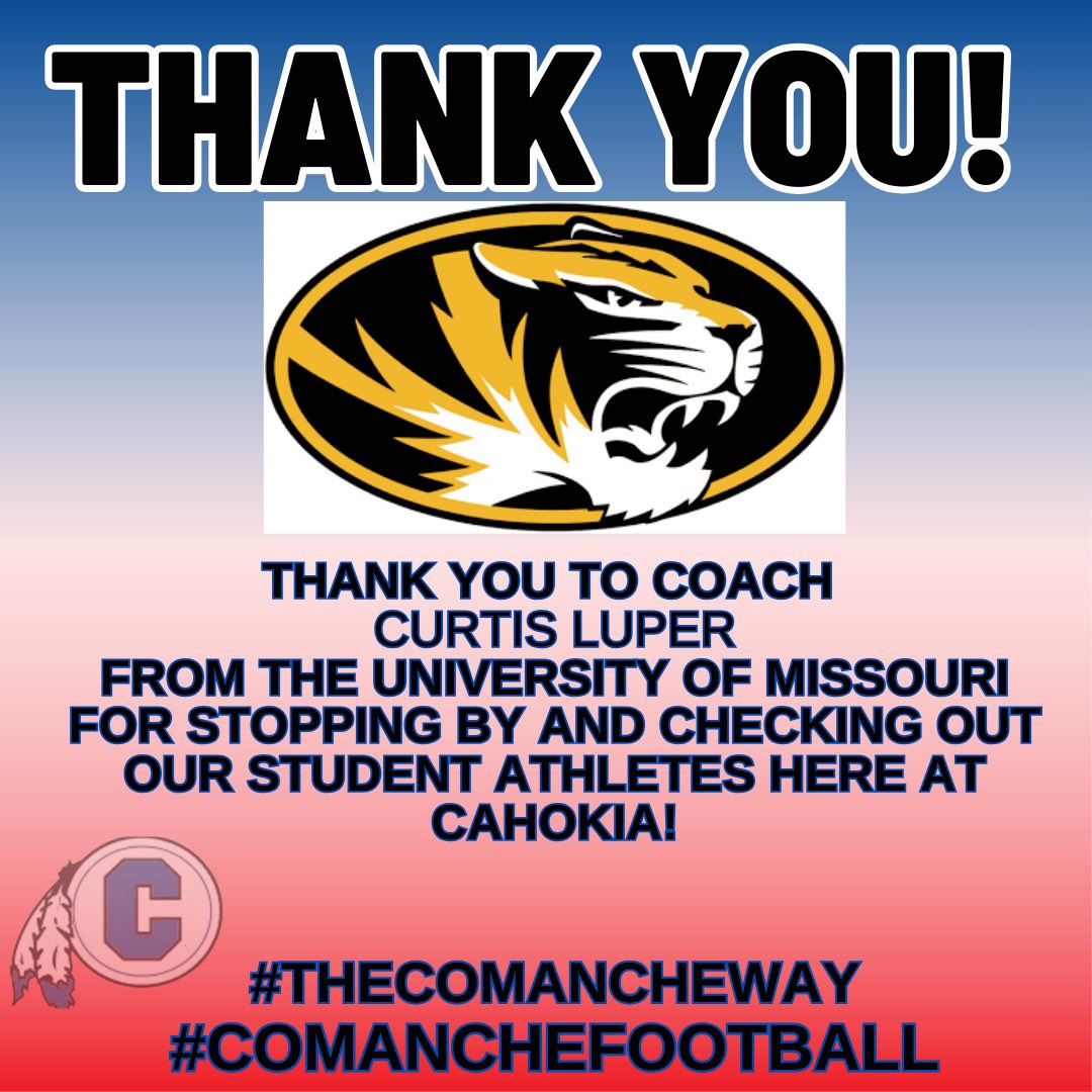 Thank you to Coach <a href="/CoachLoop/">Curtis Luper</a> for stopping by this week‼️‼️#thecomancheway 🔴⚪️🔵🪓