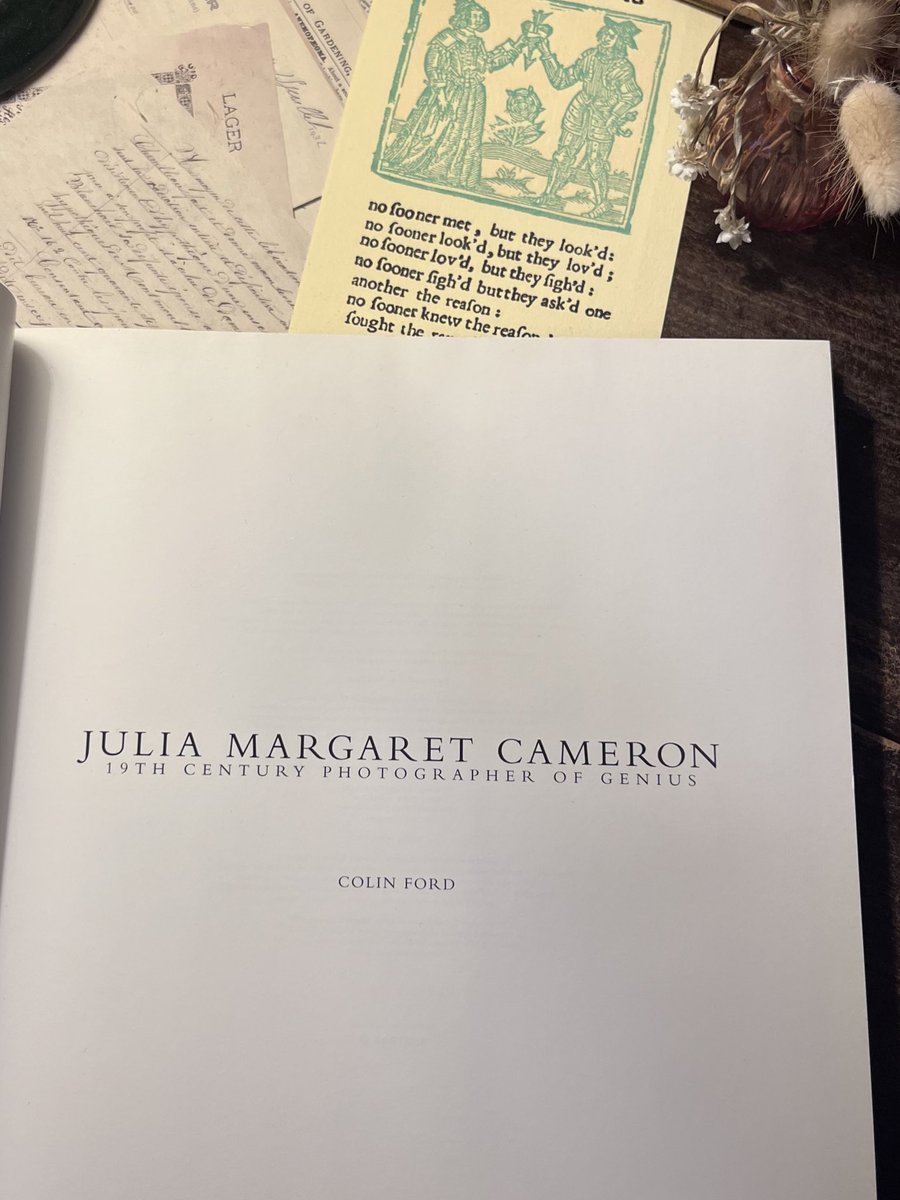 naiwallace's tweet image. Happened upon a physical copy of some of Julia Margaret Cameron’s photography in a charity shop, feeling like it’s my lucky day 🌸 I adore her illustrations to Tennyson