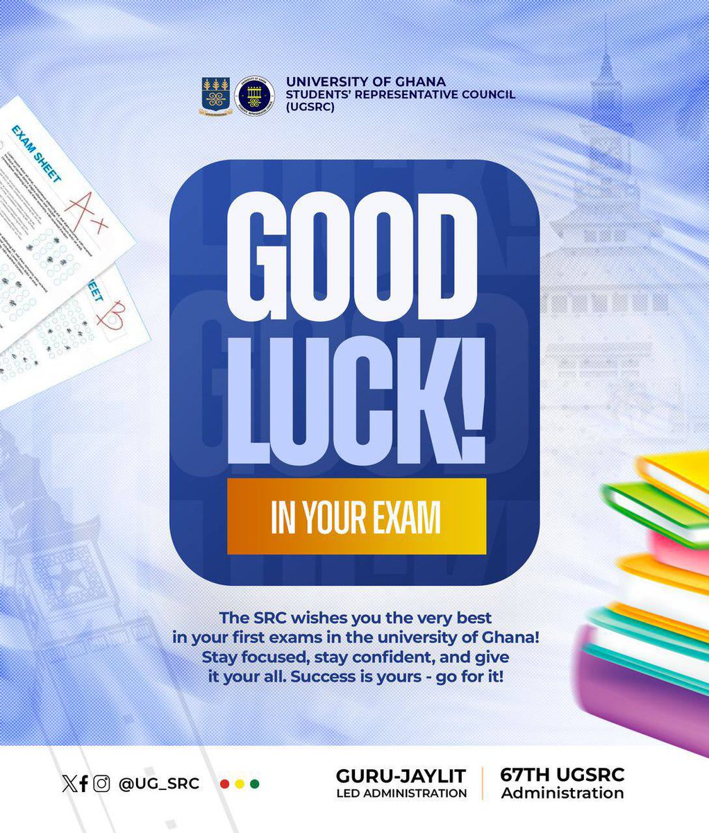 Good luck to our level 100 students 🎊