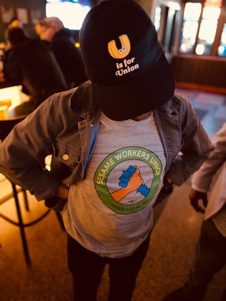 UnionDrip's tweet photo. S is for Swag from the @SesameWorkersU 

You can get yours with the money going to the hardship fund for workers at https://t.co/L4f0m7IK43 https://t.co/3Zhqsc1A3B