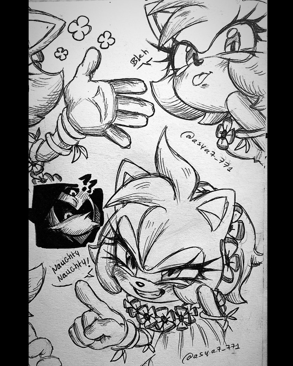 assiaallam58548's tweet photo. Amy is obviously easier to draw when it comes to expressions hm 

-Neo Grim Reaper &amp; Life Amy AU by me

#sonic #amyrose #metalsonic #neometalsonic #metamy #au https://t.co/jioba84seS