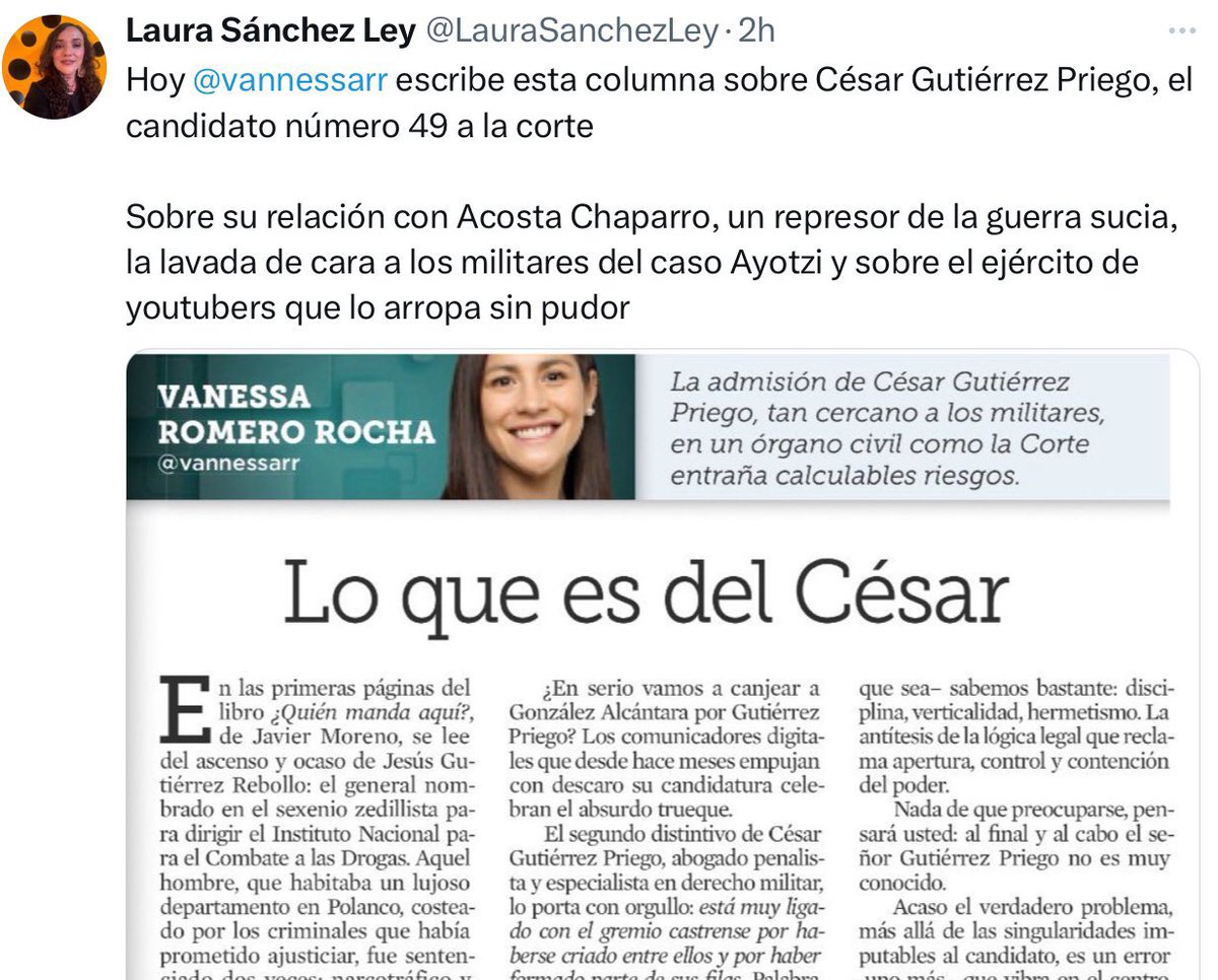 _VicenteSerrano's tweet photo. ¿Será que la campañita sucia contra @cesargutipri también viene de @CanalOnceTV?

A ver si las “amigas y amigos” del candidato a Ministro de la Suprema mejor posicionado, también en el ONCE que dirige @rturrent, salen a denunciar 

¿O callaran para no poner en riesgo el huesito? https://t.co/DebFkIxe48