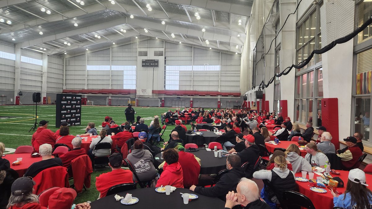 Huskie Athletic Fund member appreciation luncheon: <a href="/NIUCoachHammock/">Thomas Hammock</a> addresses our great supporters!