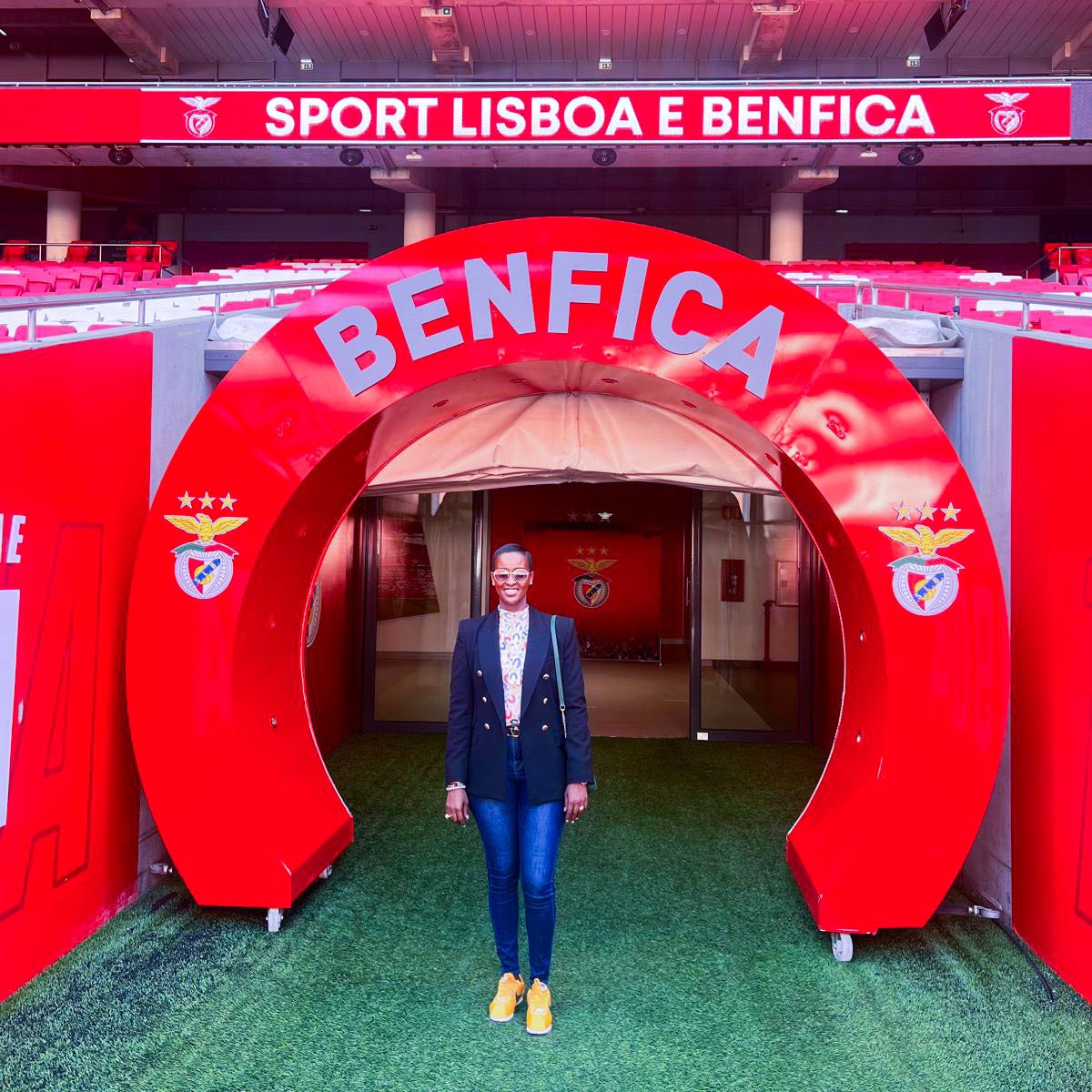 Rwanda_Sports's tweet photo. 🇷🇼🤝🇵🇹 Minister  @nmukazayire   & Acting DG. of  Sports Infrastructure Development and Management Protegène MASHAMI are in Portugal for a special visit hosted by @SLBenfica .

Through the Tony Football Excellence Program, the visit aims to strengthen ties, explore elite youth development & sports infrastructure models, and position Rwanda as a strategic partner for European clubs investing in Africa.

#RwandaSports #SportsDevelopment #SLBenfica #SportsDiplomacy