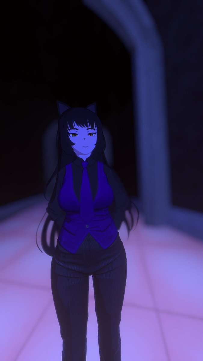 Impactsona's tweet photo. The cat is watching... #RWBY #VRChat https://t.co/zl8cUlbMSB