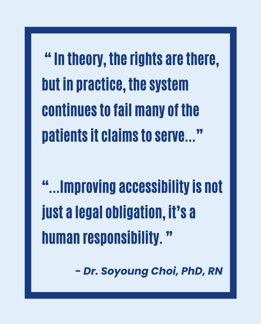 Medical Students with Disability & Chronic Illness (@msdcinational) on Twitter photo Dr. Soyoung Choi, PhD, RN, spoke powerfully at <a href="/StanfordSMADIE/">Stanford SMADIE</a> about the gap between policy and practice in healthcare.
Her reminder: Accessibility is more than a legal duty—it’s a human responsibility.
#SMADIE25 Dr. Soyoung Choi, PhD, RN, spoke powerfully at <a href="/StanfordSMADIE/">Stanford SMADIE</a> about the gap between policy and practice in healthcare.
Her reminder: Accessibility is more than a legal duty—it’s a human responsibility.
#SMADIE25