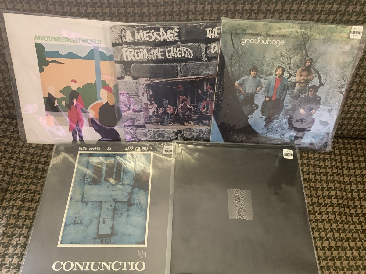 Vinyl Adventures This Saturday: Recent Pickups

Brian Eno
The Sons of Truth
Groundhogs
Blue Effect &amp; Jazz Q Praha
Joy Division