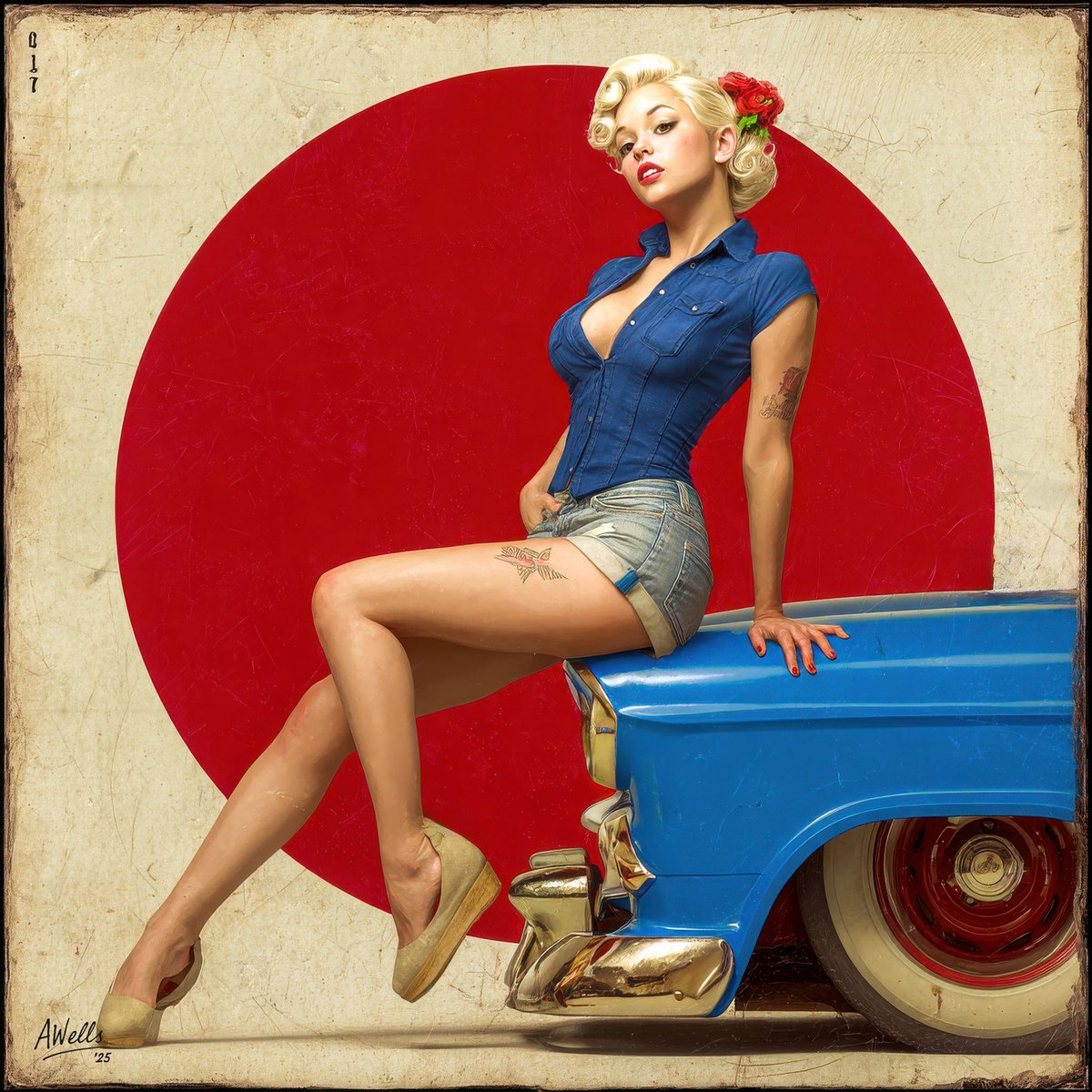 beachtv's tweet photo. Live hard, burn bright, and leave a smoking crater in your wake. Middle finger raised high to polite society and its hollow rules.
#PinUpVibes #RetroGlam #AiArt #ClassicCool https://t.co/wfmEBJlnlp