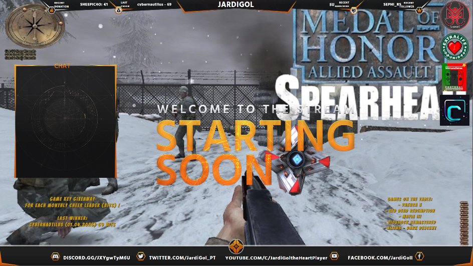 JardiGol_PT's tweet photo. Hello.
I'm starting my LIVE at https://t.co/68tFth6odU and I'm going to play MOHAA Spearhead and other games. Feel free to come give me a support watching the Stream. Thanks.
#mohaash #jardigol #twitch #streamer #gamer #gaming #videogames #walkthrough @5M_Esports https://t.co/nknG8yFTJF