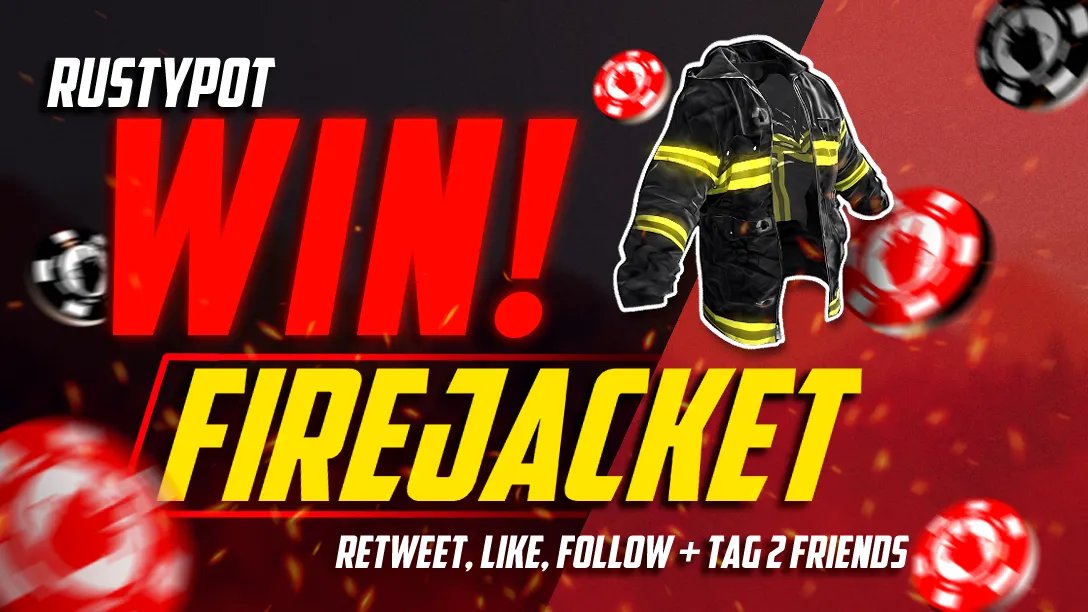 🎁$650 Fire Jacket giveaway!🎁

How to win ❓:

🔔Follow Us <a href="/Rustypot/">Rustypot</a> 
🔁RT &amp; ❤️like this tweet
🗨️tag two friends👨‍👨‍👧

⏰Winner picked in 72 hours!⏰