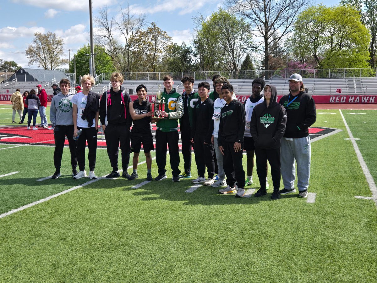 Congrats to our team today- Goshen Relays team champs for first time since 2011.