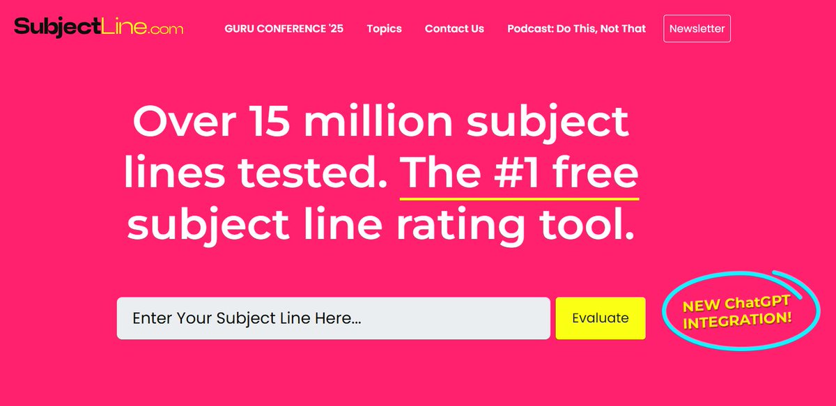 jakobjelling's tweet image. Newsletter publishers! 📧 Want better email subject lines?

I found this awesome tool to get instant feedback: subjectline.com. Try it!

#EmailMarketing #NewsletterTips