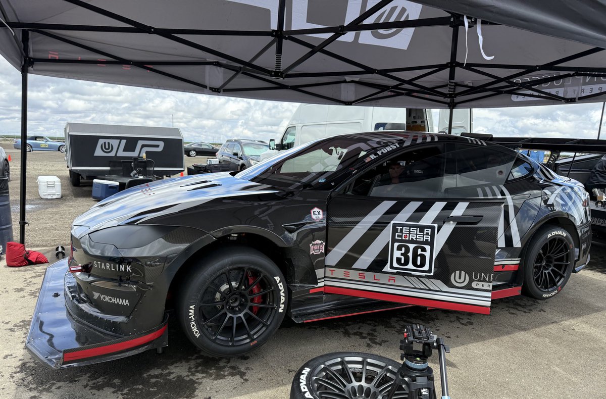 The legend <a href="/RandyPobst/">Randy Pobst</a> heading out in the <a href="/UnpluggedTesla/">UNPLUGGED PERFORMANCE</a> Dark Helmet!