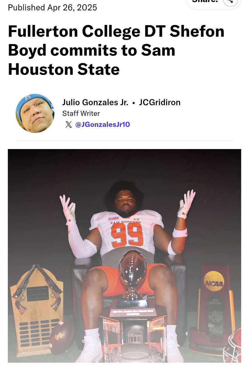 Coach Phil Austin (@coachphilaustin) on Twitter photo Freshman DT <a href="/shefonboyd77/">Shefon Boyd</a> did everything we asked of him. After 1 great season playing at an ELITE juco like <a href="/FullColl_FB/">๐
๐ฎ๐ฅ๐ฅ๐๐ซ๐ญ๐จ๐ง ๐๐จ๐ฅ๐ฅ๐๐ ๐ ๐
๐จ๐จ๐ญ๐๐๐ฅ๐ฅ</a>, He is off to finish his career with a full scholarship at an up and coming D1 FBS program! Freshman DT <a href="/shefonboyd77/">Shefon Boyd</a> did everything we asked of him. After 1 great season playing at an ELITE juco like <a href="/FullColl_FB/">๐
๐ฎ๐ฅ๐ฅ๐๐ซ๐ญ๐จ๐ง ๐๐จ๐ฅ๐ฅ๐๐ ๐ ๐
๐จ๐จ๐ญ๐๐๐ฅ๐ฅ</a>, He is off to finish his career with a full scholarship at an up and coming D1 FBS program!
