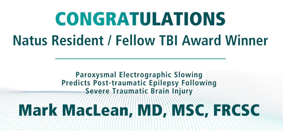 AANSCNStrauma's tweet image. JSNTCC is excited to award Dr. Huguenard and Dr. MacLean the Natus Resident/Fellow Awards for neuro-critical care and TBI, respectively. Be sure to join us for their talks on Sunday, April 27 starting at 4:02 pm! #AANS25 #neurotrauma #TBI