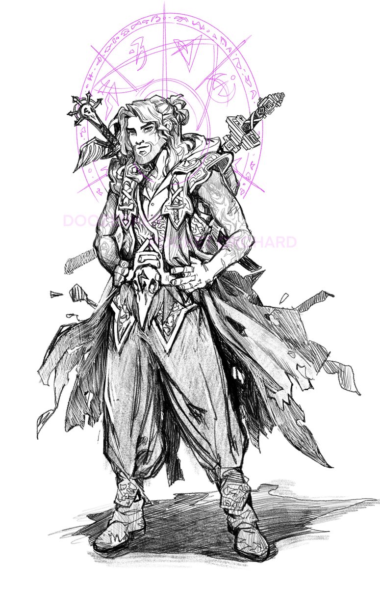 Ty <a href="/Pocket_0rchard/">PocketOrchard</a> for the  very first concept art sketch of my future high fantasy vtuber model! Very excited to see what everyone thinks.