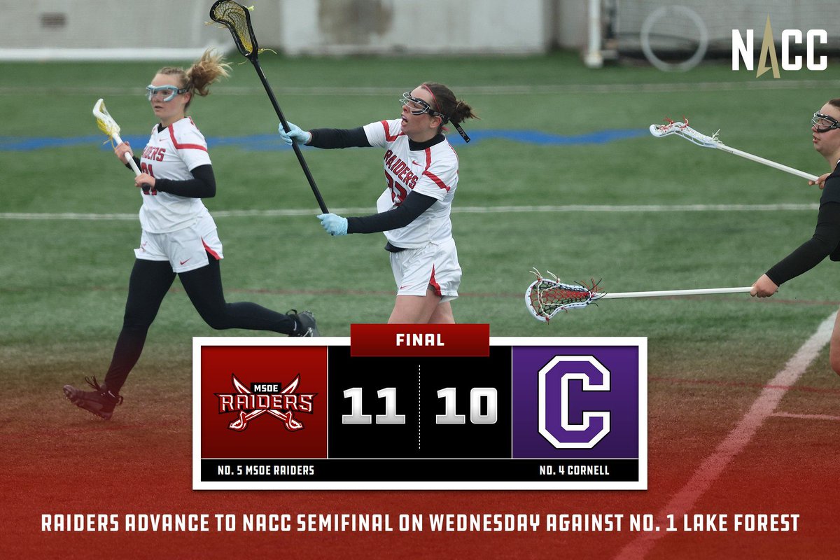 𝐒𝐔𝐑𝐕𝐈𝐕𝐄. 𝐀𝐍𝐃. 𝐀𝐃𝐕𝐀𝐍𝐂𝐄. 

<a href="/msoewlax/">MSOE Women’s Lacrosse</a> takes down Cornell on the road for their first NACC tournament win in program history!

#TheRaiderWay #d3lax