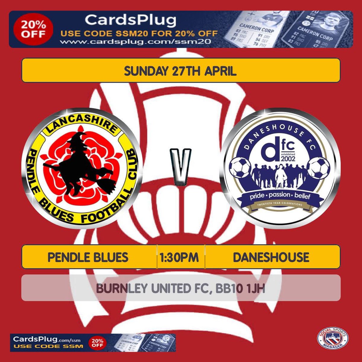 The first of our cup finals is tomorrow, set at the cracking facilities of <a href="/BurnleyUnited/">Burnley United FC</a> 

#UTB 💙