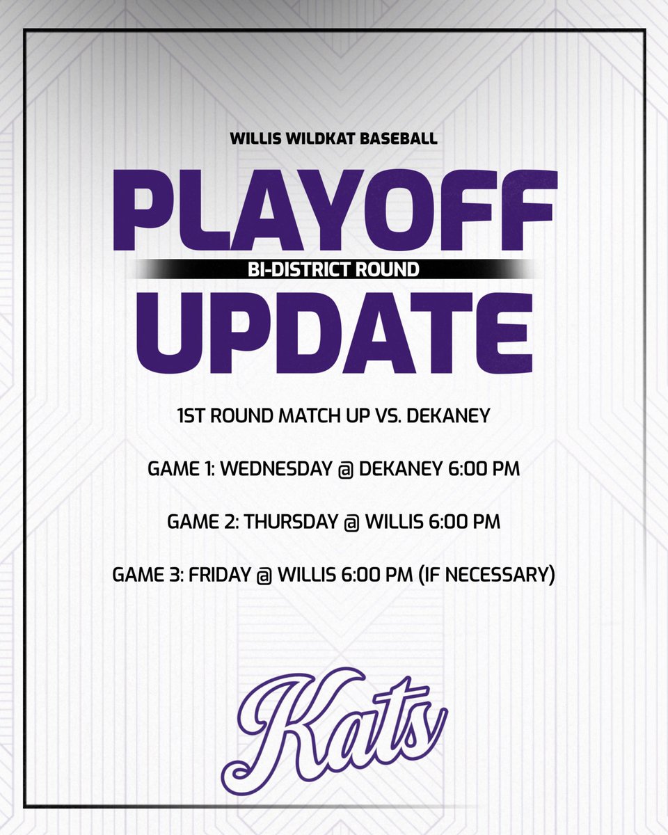 Bi-District Playoff Matchup is set!

#GoKats