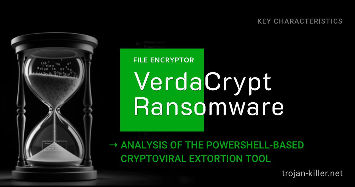 HowtofixG's tweet photo. VerdaCrypt: The PowerShell #Ransomware That Thinks It’s a Philosophy Professor https://t.co/flP6DiXq24 #verdacrypt #malware #cybersecurity https://t.co/pb2jGCWg0j
