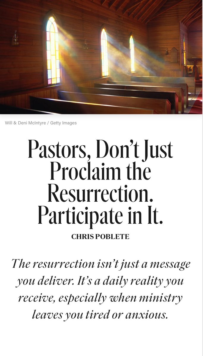 Living hope… reminds us that resurrection is much more than a past historical event or a future eschatological promise—it’s a present reality, pulsing with every heartbeat of our existence. @chrispoblete christianitytoday.com/2025/04/pastor…